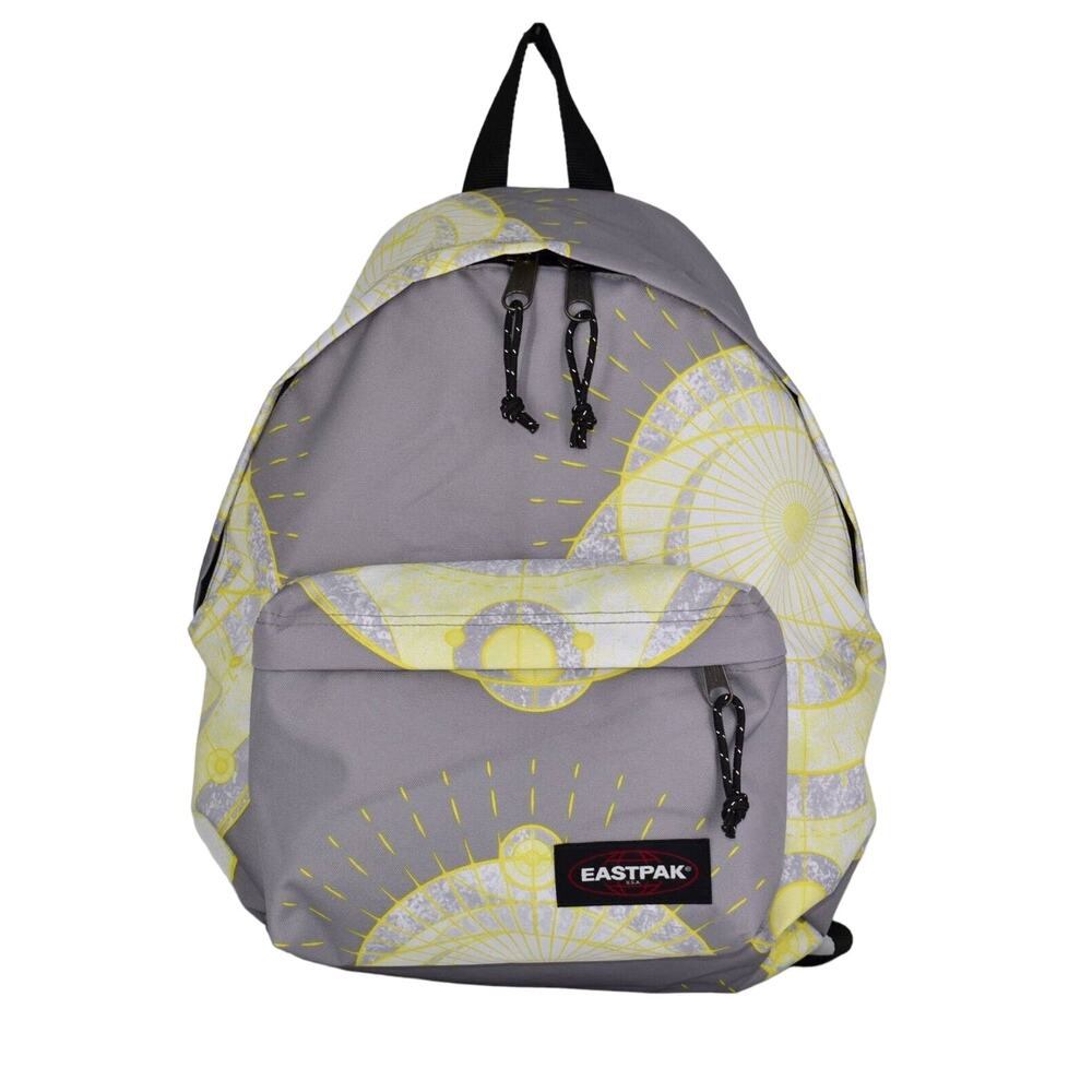 A8 NEW EASTPAK X MARVEL Gray Yellow Printed Padded Built To Resist Backpack Bag